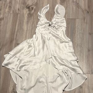 Fashion Nova White Satin Dress